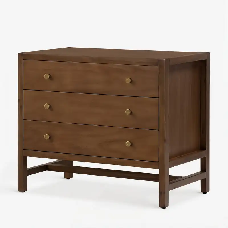 

！@American Style Modern Design Indoor Home Bedroom Furniture High Quality Wooden Closed Nightstand