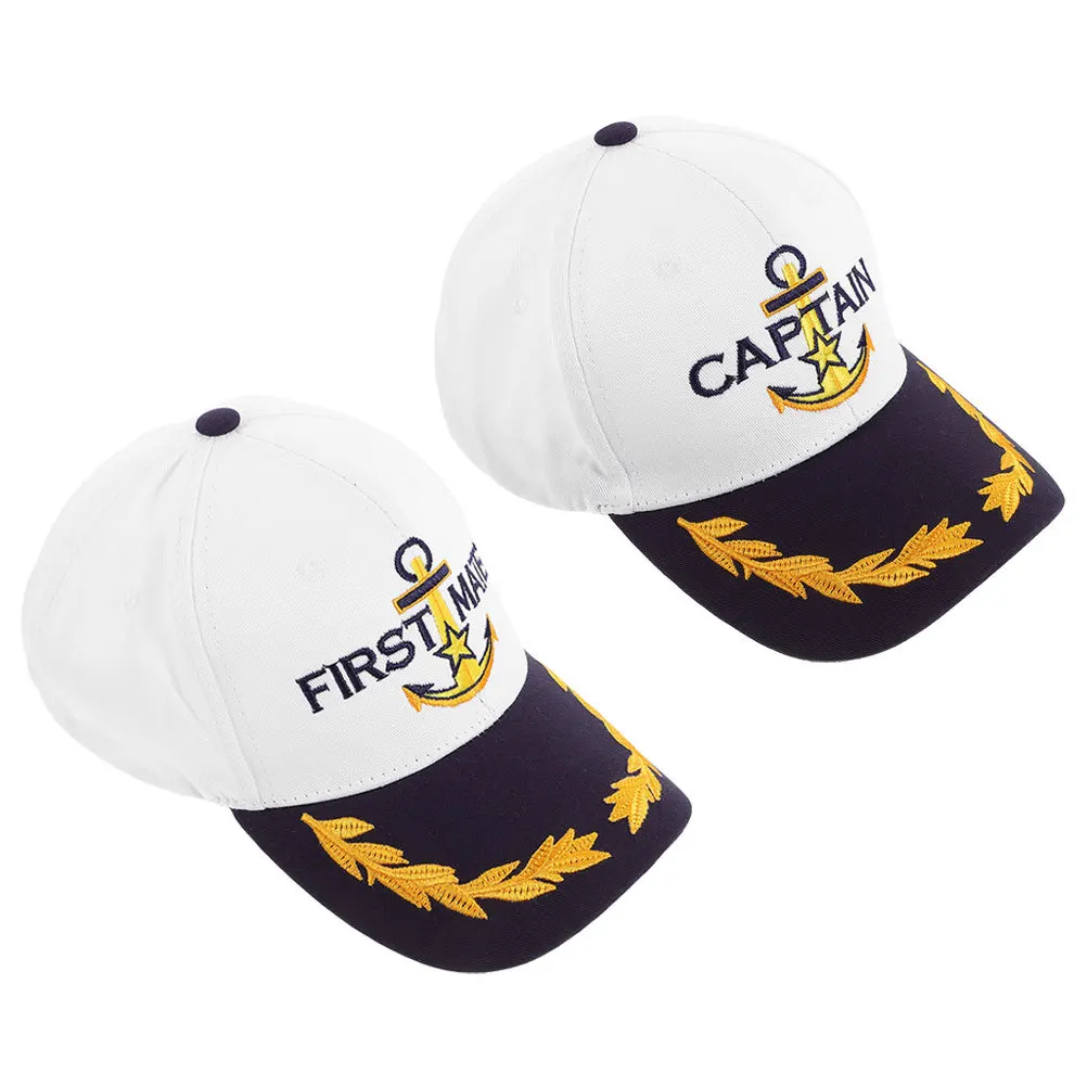 2Pcs Captain Baseball Cap Sunproof Hat Breathable Cotton Hat for Summer Outdoor Sports Baseball Cap Caps for Men