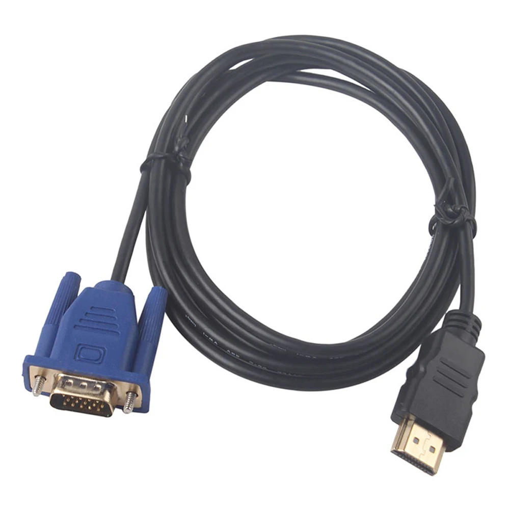 6 ft 1.8M Length HD Male to VGA Male Cable Male HD15 Adapter port to VGA / RCA port Cable For PC TV