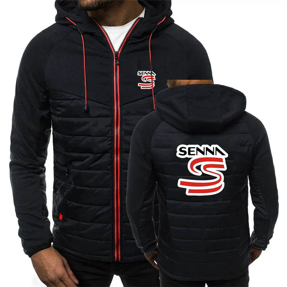 2024 New Ayrton Senna Harajuku Men spring and Autumn Hot Sale Classics Seven Color Hooded Cotton Padded Jacket Versatile Tops