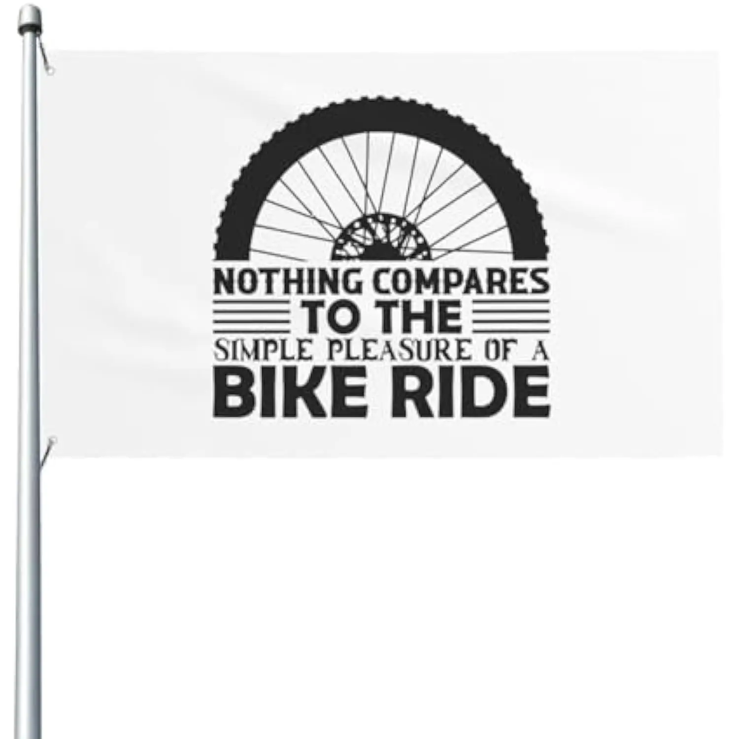 Bicycle Ride Quote Graphic Flag Lightweight Polyester Decor for Garden Balcony Courtyard