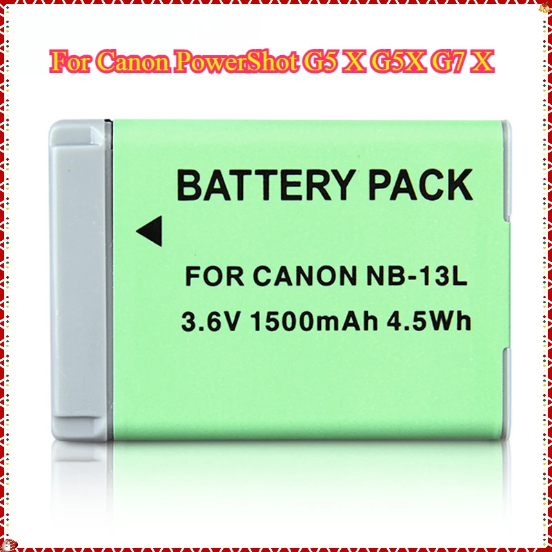 2 PCS 1500MAH  NB-13L Digital Camera Battery for Canon PowerShot G5 X G5X G7 X Mark II G7X G9 X G9X SX720 HS