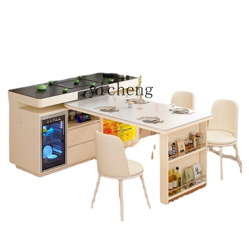 

Tea Table Integrated Household Retractable Multi-Functional Kitchen with Disinfection Cabinet