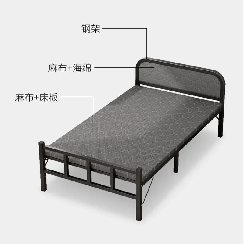 Cama Plegable moderna para adultos y niños, Cama doble de Metal, tamaño King, para ahorro de espacio, sala de estar, muebles plegables para