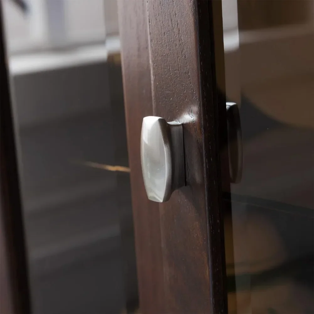 Mobile ingresso Curio mobile con luce interna, rovere cioccolato