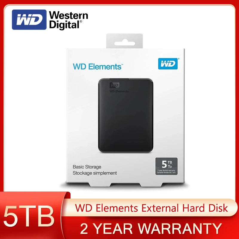 Western Digital WD Elements 5TB 4TB 2T 1T External Hard Drive 2.5