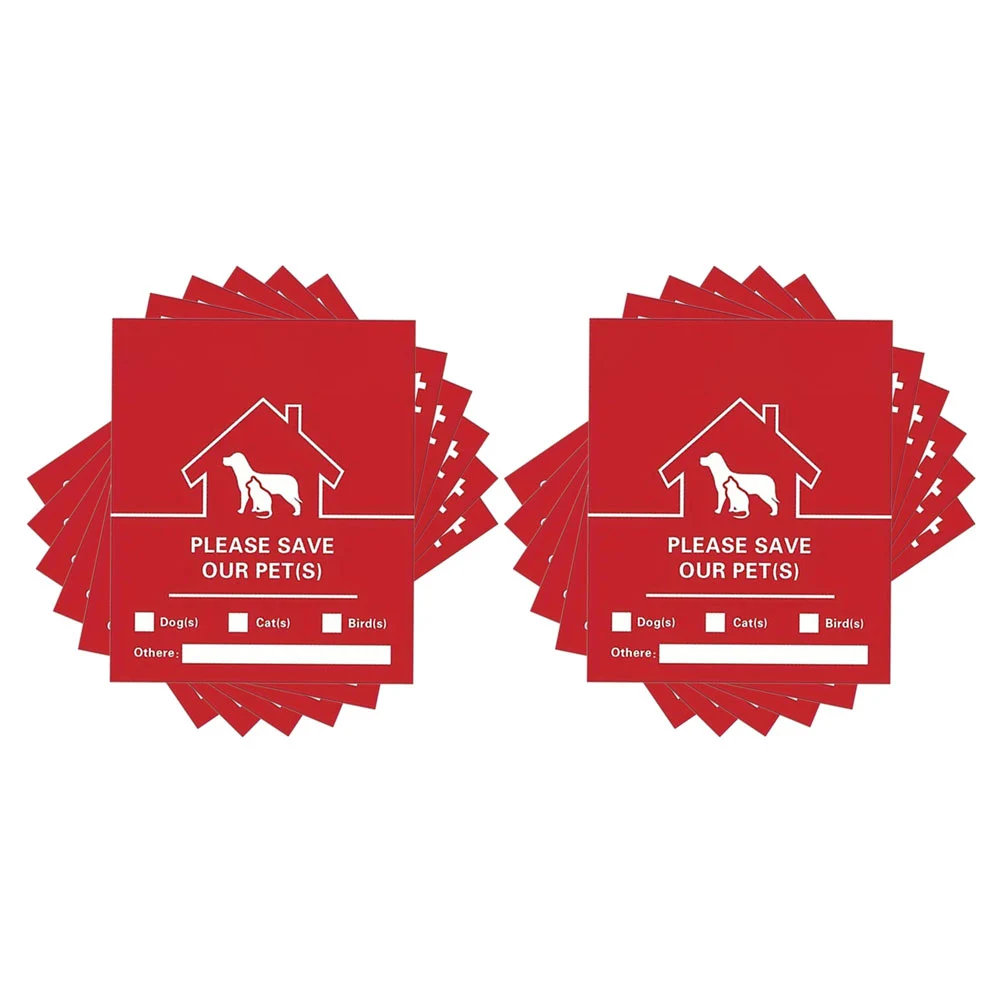 

30 Sheets Fire Rescue Stickers Emergency Pet inside Alert Decal Cute Reflective