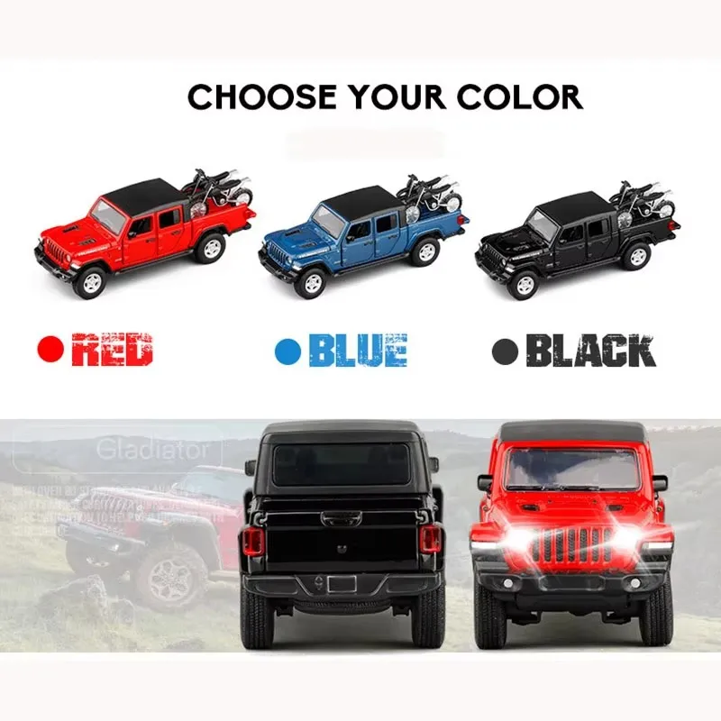 1:32 JKM Wrangler Gladiator Legierung Pickup Modell Druck Druck Metall Spielzeug Geländewagen Auto legierung auto Modell Simulation Geschenk