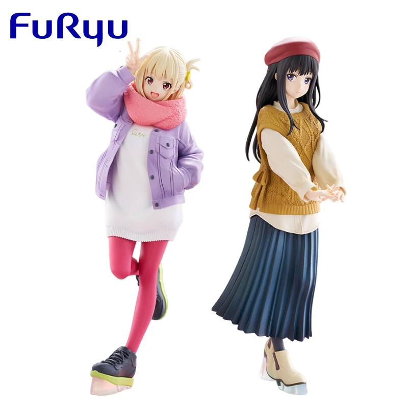 Original FuRyu Lycoris Recoil Nishikigi Chisato Inoue Takina  Anime Figure Collectible Model Dolls Statuette Ornament Toys Gifts