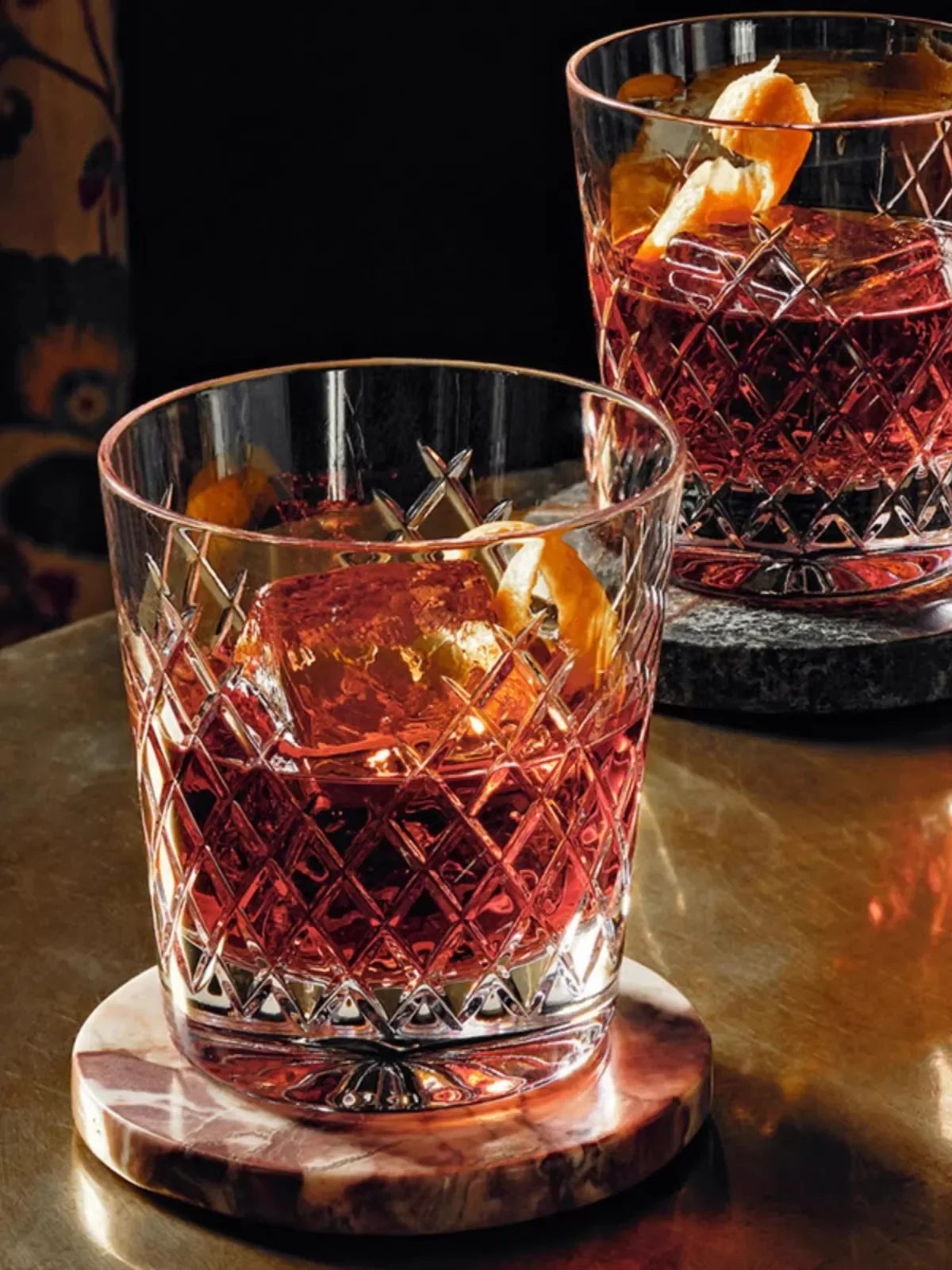 Light luxury Natural Marble Coaster Advanced Bar Counter Round Shape Design Coffee Cup Heat insulation Pad Bar Red Wine Coaster