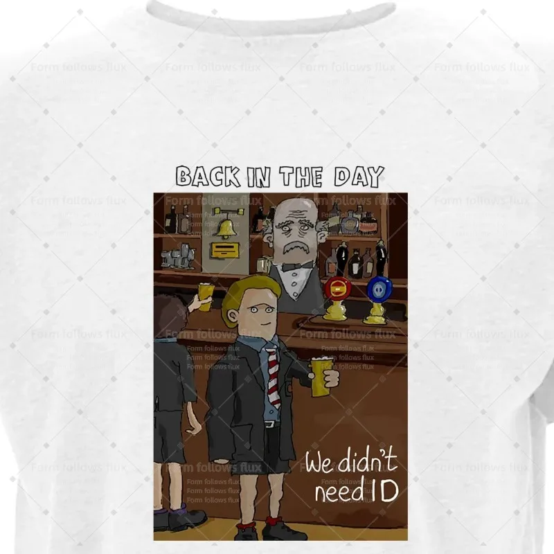 

2026 men T-Shirt Hoodie Back in the Day – We didn’t need ID Back in the day Dads Daftness Hand Drawn Comic style Unisex S-6XL Pl