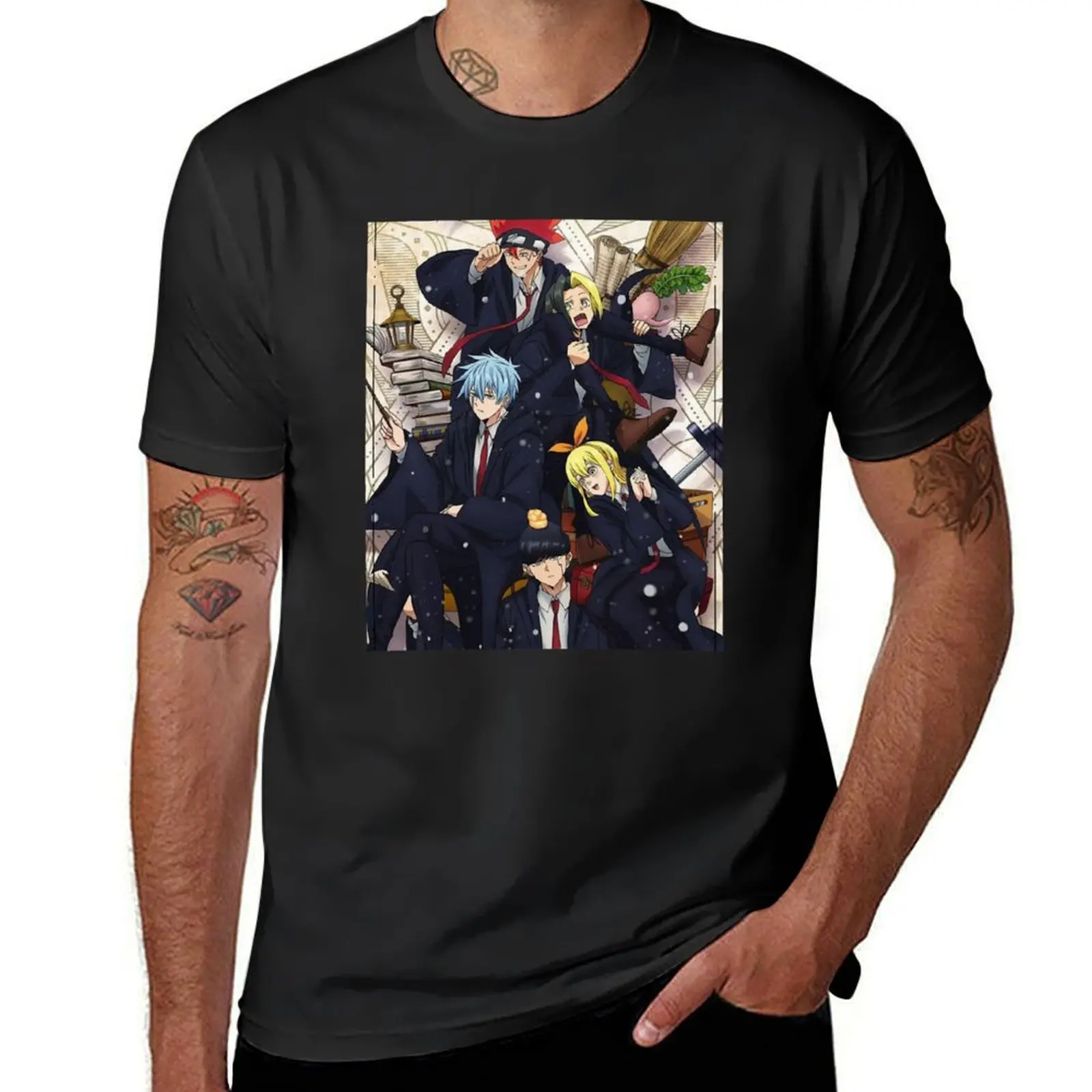 Mash Mashle Manga Series magic and muscles T-Shirt anime blacks mens graphic t-shirts hip hop