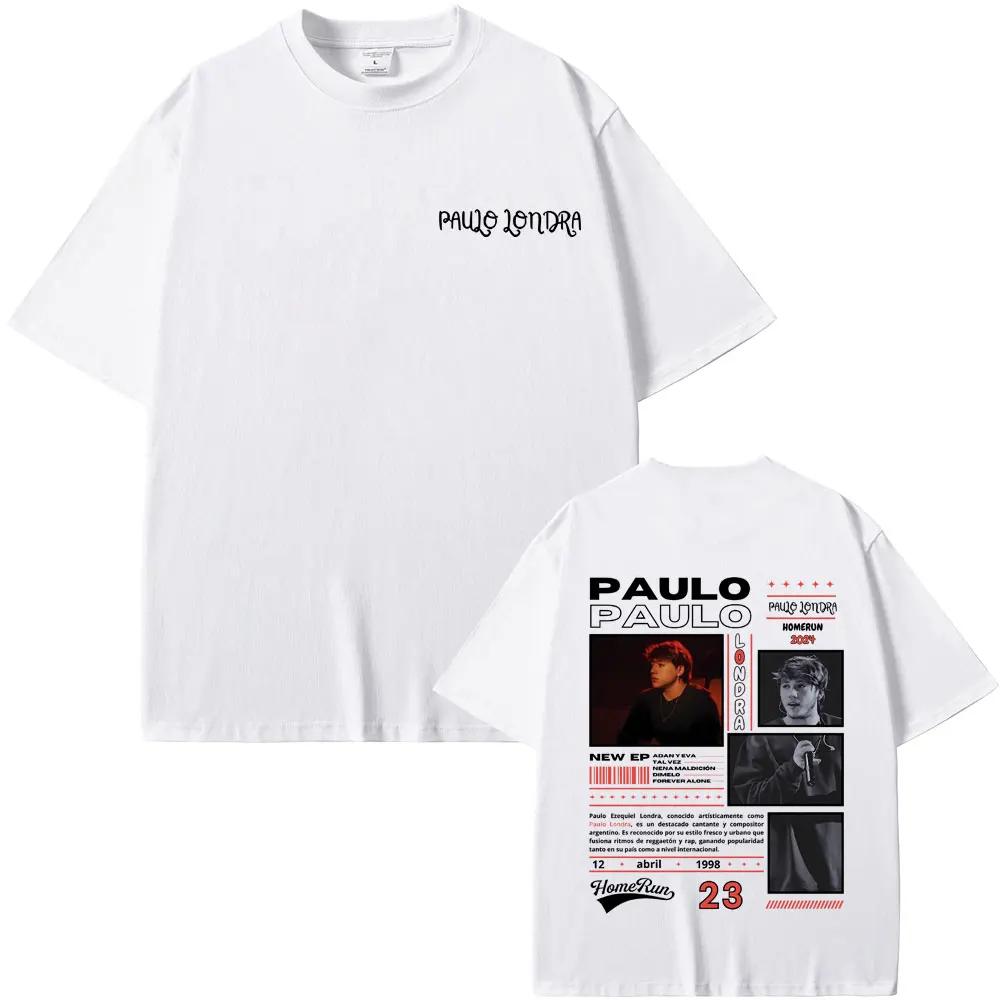 Best Famous Rapper Paulo Londra Homerun Graphic T-shirts Men Women Hip Hop Vintage T Shirts Male Fashion Casual Oversized Tshirt