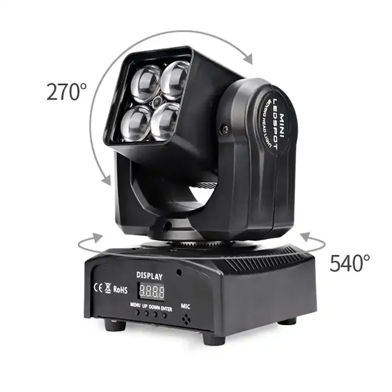 4X12W Full Color Led Beam Moving Head Effect Licht Show Disco Dj Party Light Club Bar Dmx Lichteffect Licht Evenement Show