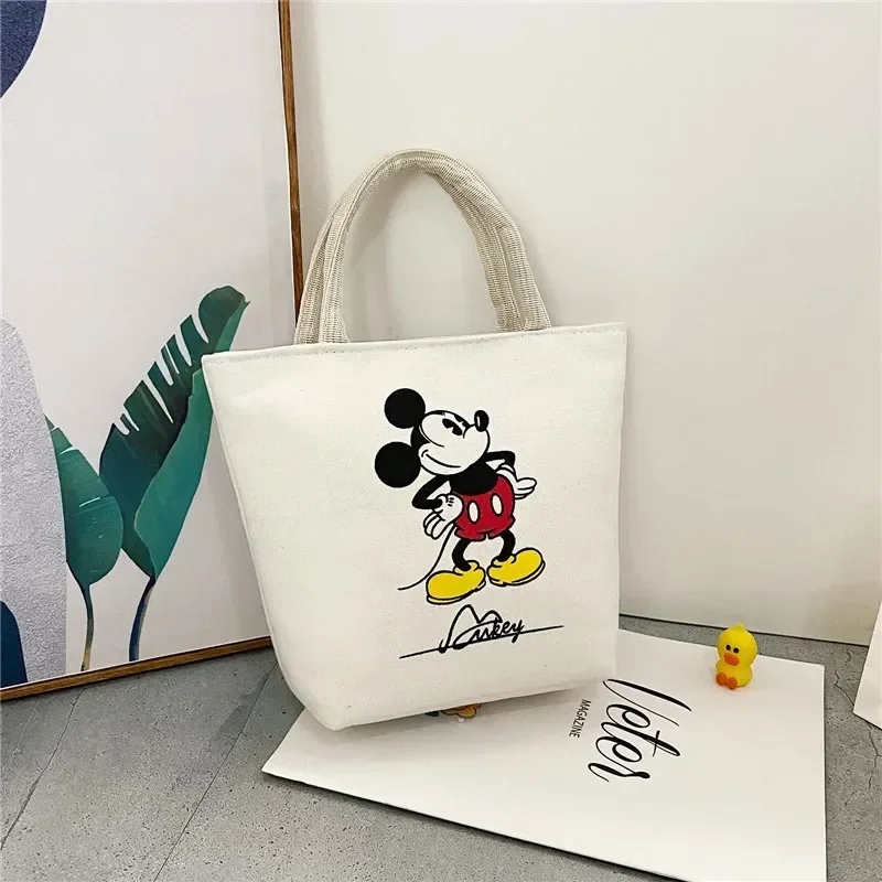 Disney Cartoon Fashion Minnie torebka torba na zakupy o dużej pojemności artykuły podróżne Mickey Mouse Lady płócienna torba na ramię typu crossbody