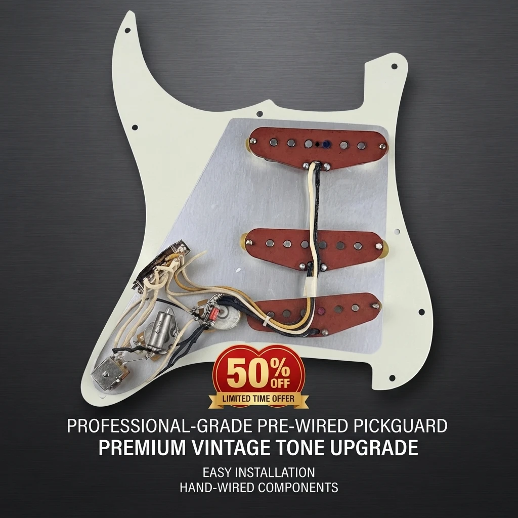 Vintage 1957 red guitar pickups Pickguard Alnico 5 Pickups Three Single Coil Black Screws Set For Electric Solidbody Custom