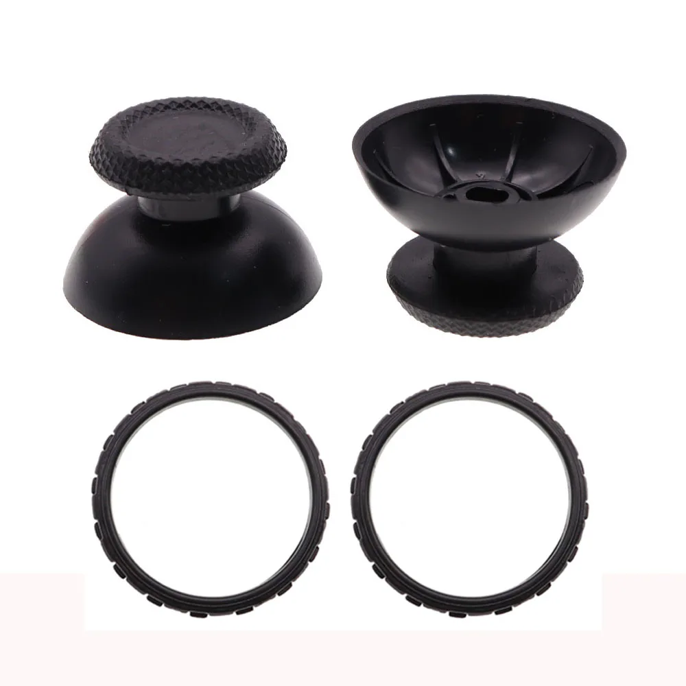 1 مجموعة لسوني Dualsense 5 PS5 تحكم ثلاثية الأبعاد التناظرية غطاء الفطر Thumbstick غطاء عصا التحكم مع حلقات لهجة البلاستيك