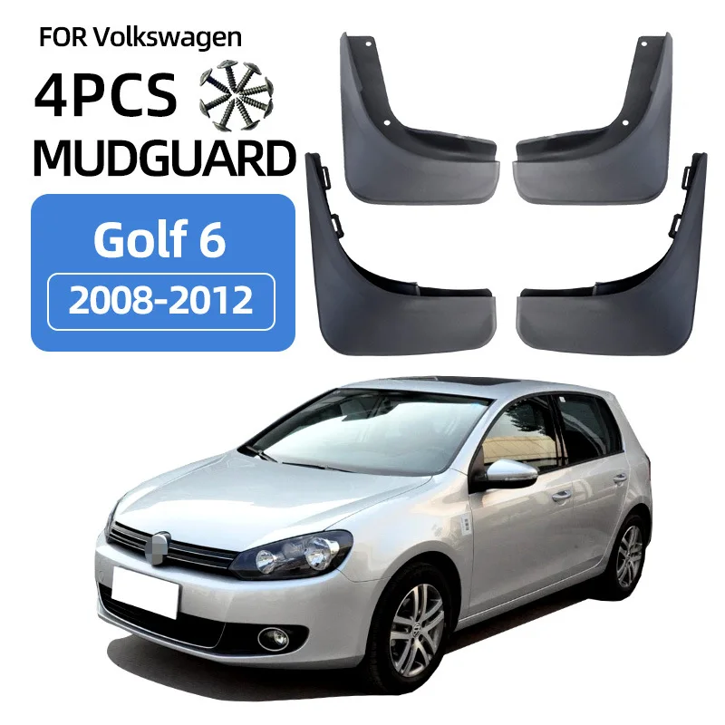 For Volkswagen Golf 6 2008-2012 Mud Guards Splash Guards Custom Car Fender Mudflaps Wheel Splash Shield Auto Exterior Accessorie