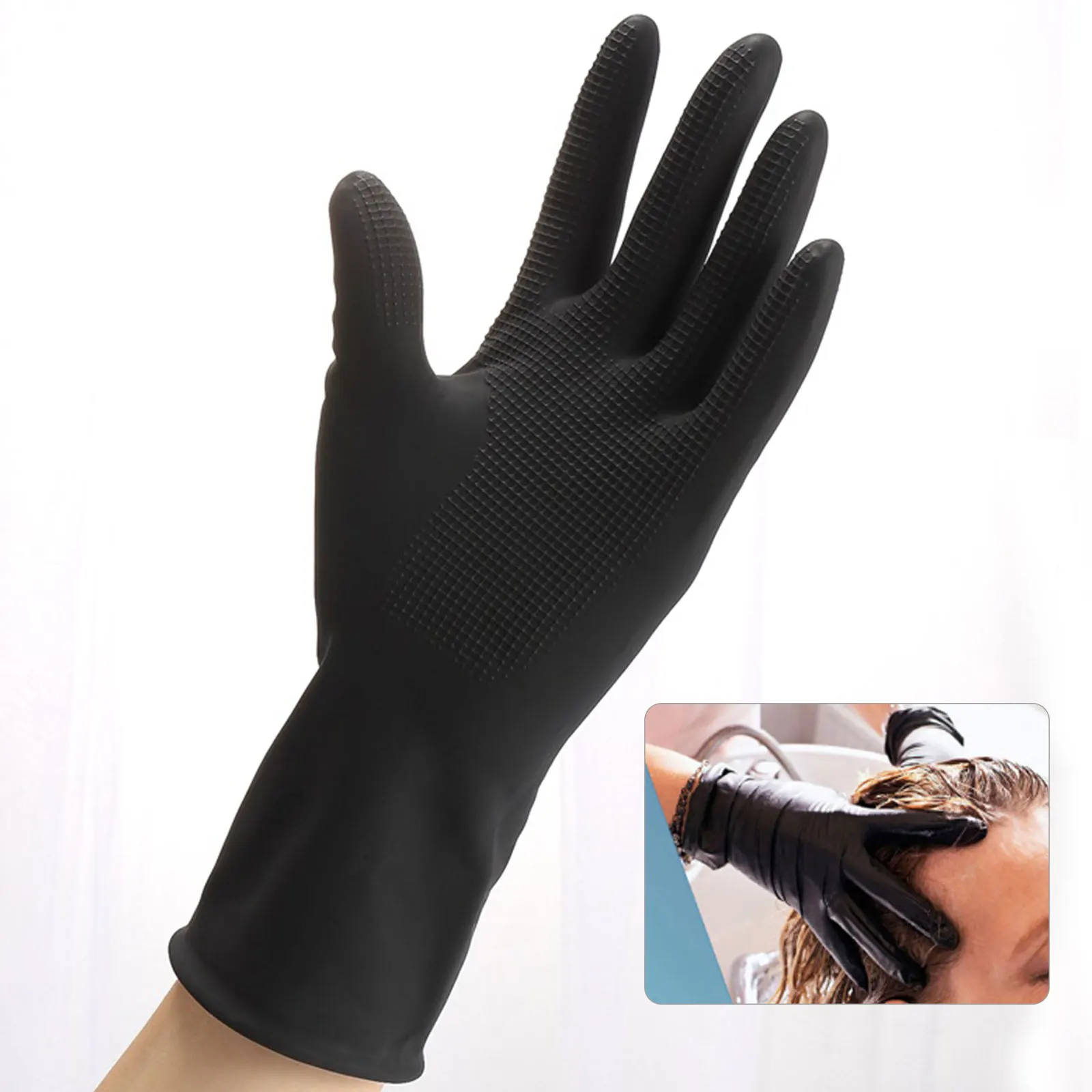 

Hair Thicker Rubber Gloves Hair Dyed Gloves Durable anti-slip Beauty Salons Hairdressing Hair Care Styling Tools Hot 1 Pair