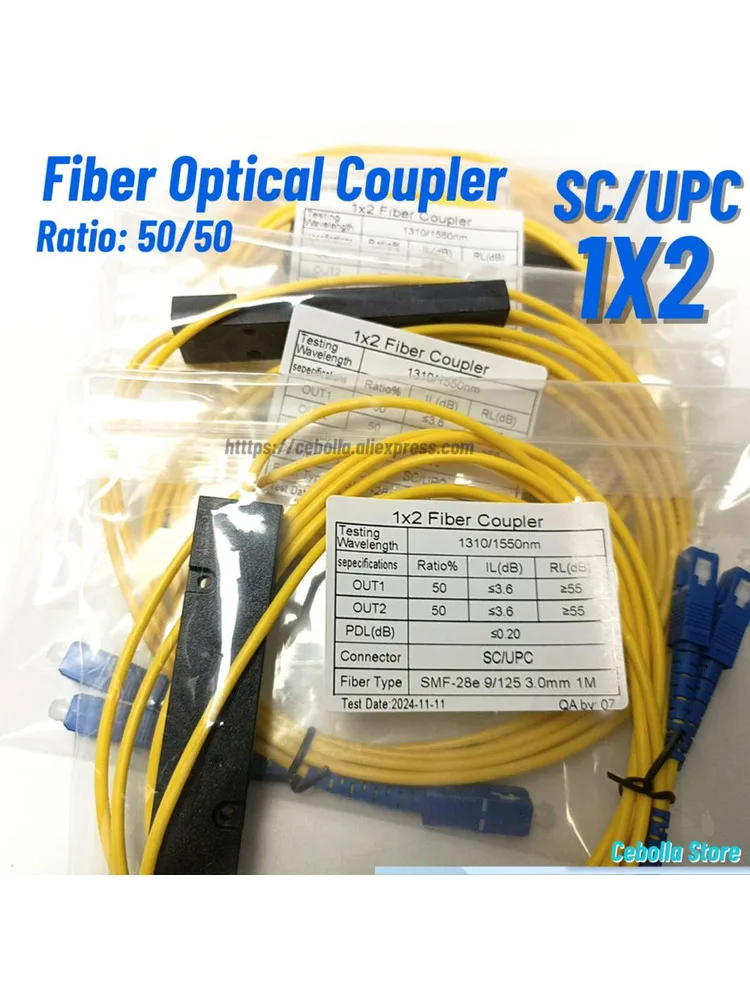 10PCS FTTH Rozdzielacz światłowodowy 1x2 1 punkt 2 50/50 PLC Rozdzielacz SC A/UPC 1X2 PLC Rozdzielacz światłowodowy jednomodowy SC/UPC — zdjęcie produktu 7