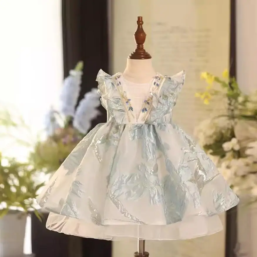 New Children's Princess Ball Gown Wedding Birthday Baptism Party Evening Dresses a3806 Flower Girl Dresses Bridesmaid Dresses