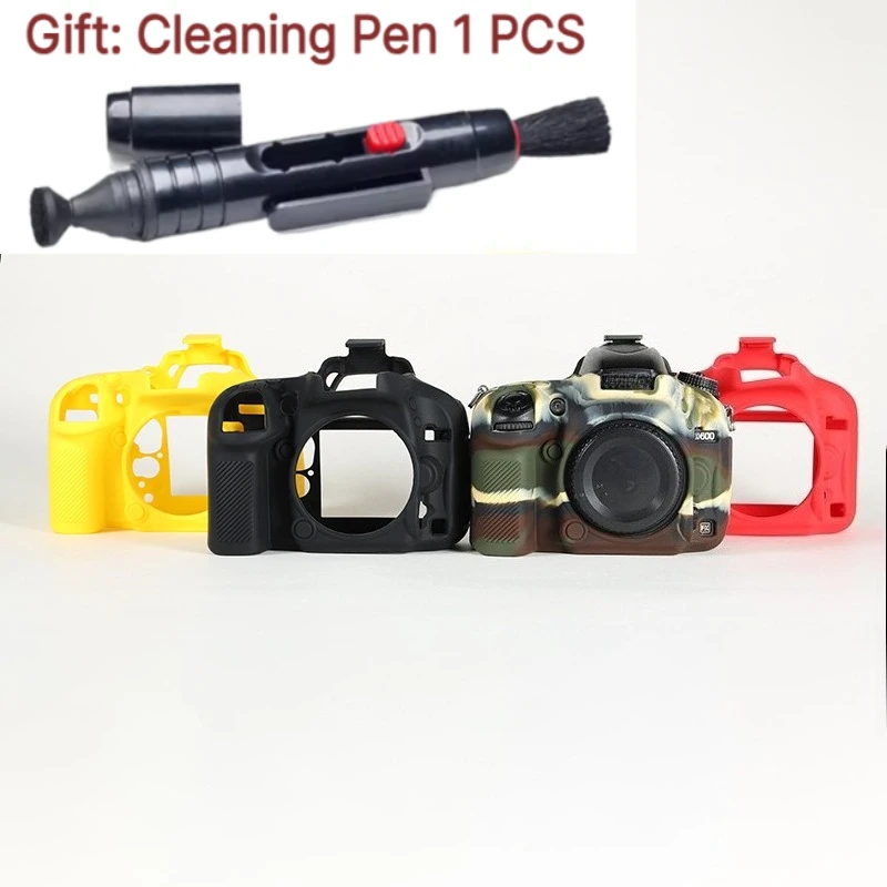 Camera Bag Body Cover Protector For Nikon D600/D610 Protective case Anti-drop rubber soft Silicone case +1 PCS Free Cleaning Pen