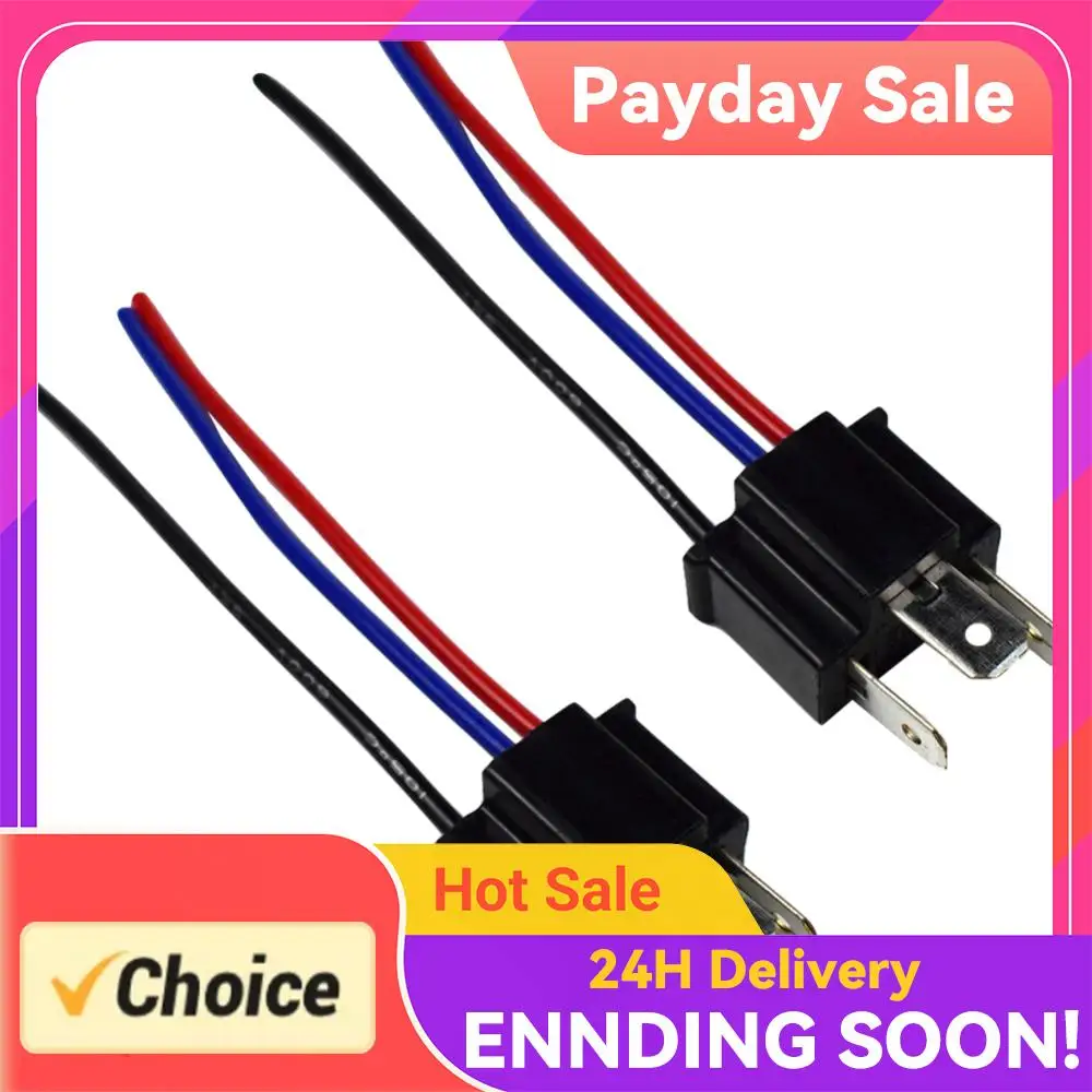 

Пара разъемов-адаптеров (пиг-тейл) для ламп 9003 H4, для фар и противотуманных фар