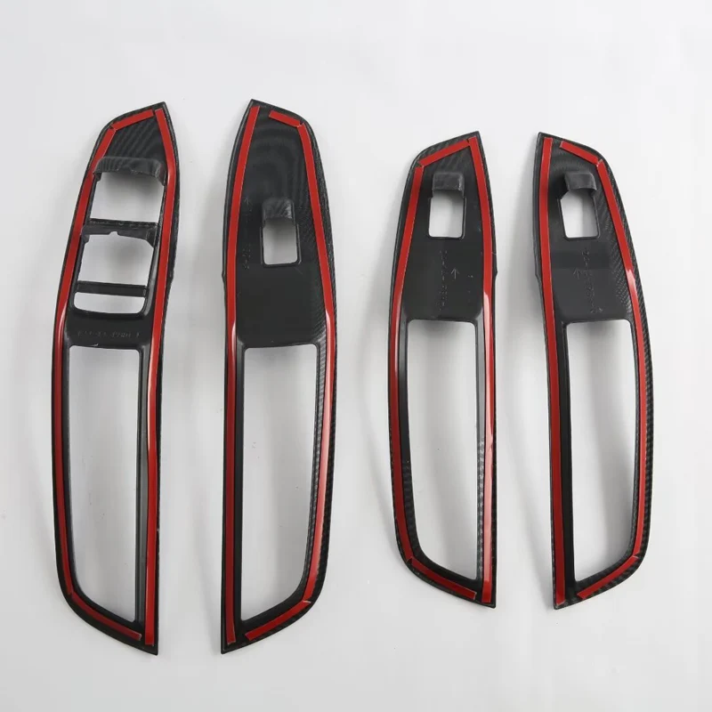 For MG ZS EV EZS 2019 2020 2021 2022 2023 Window Glasses Lift Button Cover Switch Frame Trim Door Armrest Panel Decal ABS Carbon