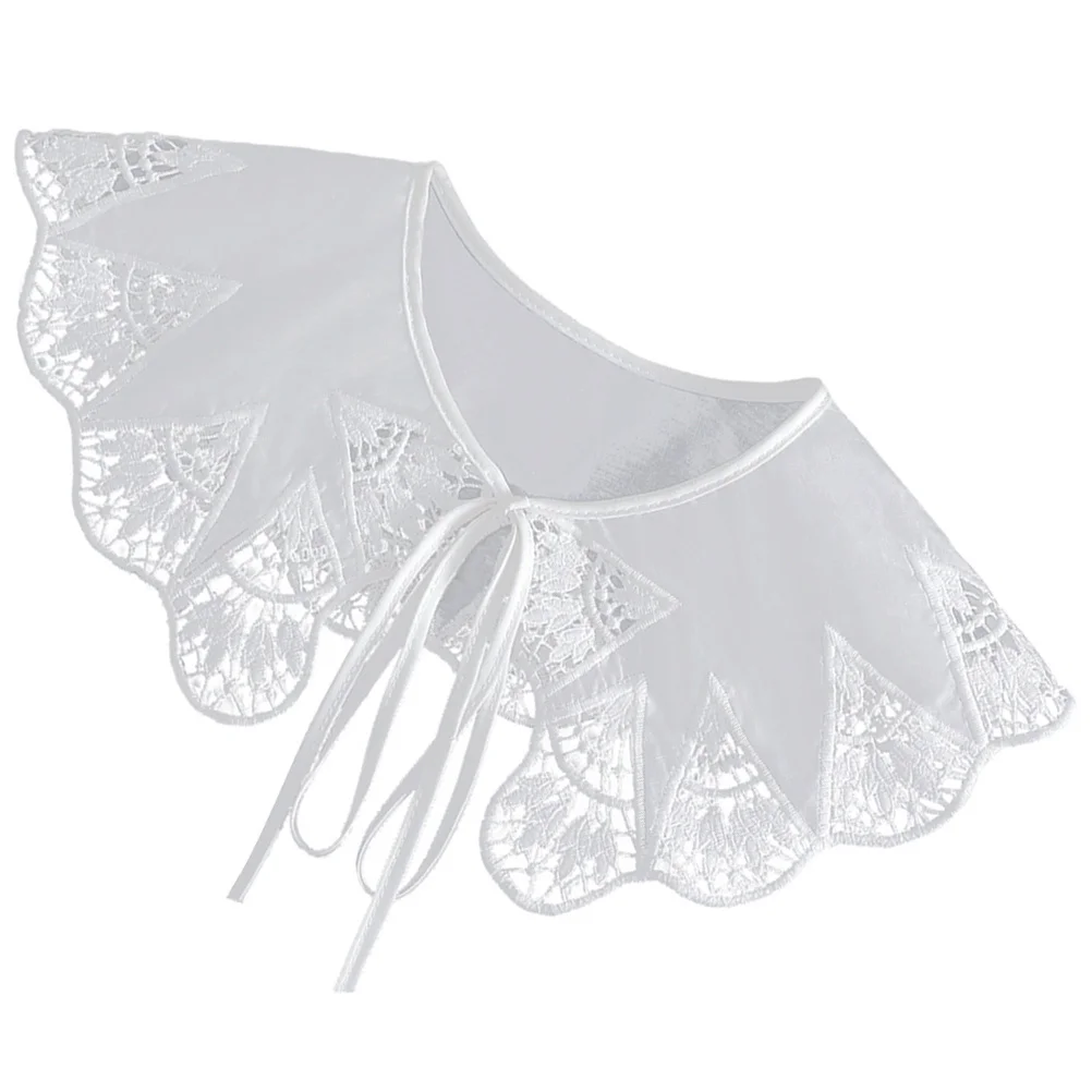 شال للحماية من الشمس من الشيفون بياقة مزيفة قابلة للفصل، بلوزة عصرية خفيفة الوزن قابلة للتنفس ومتعددة الاستخدامات #2