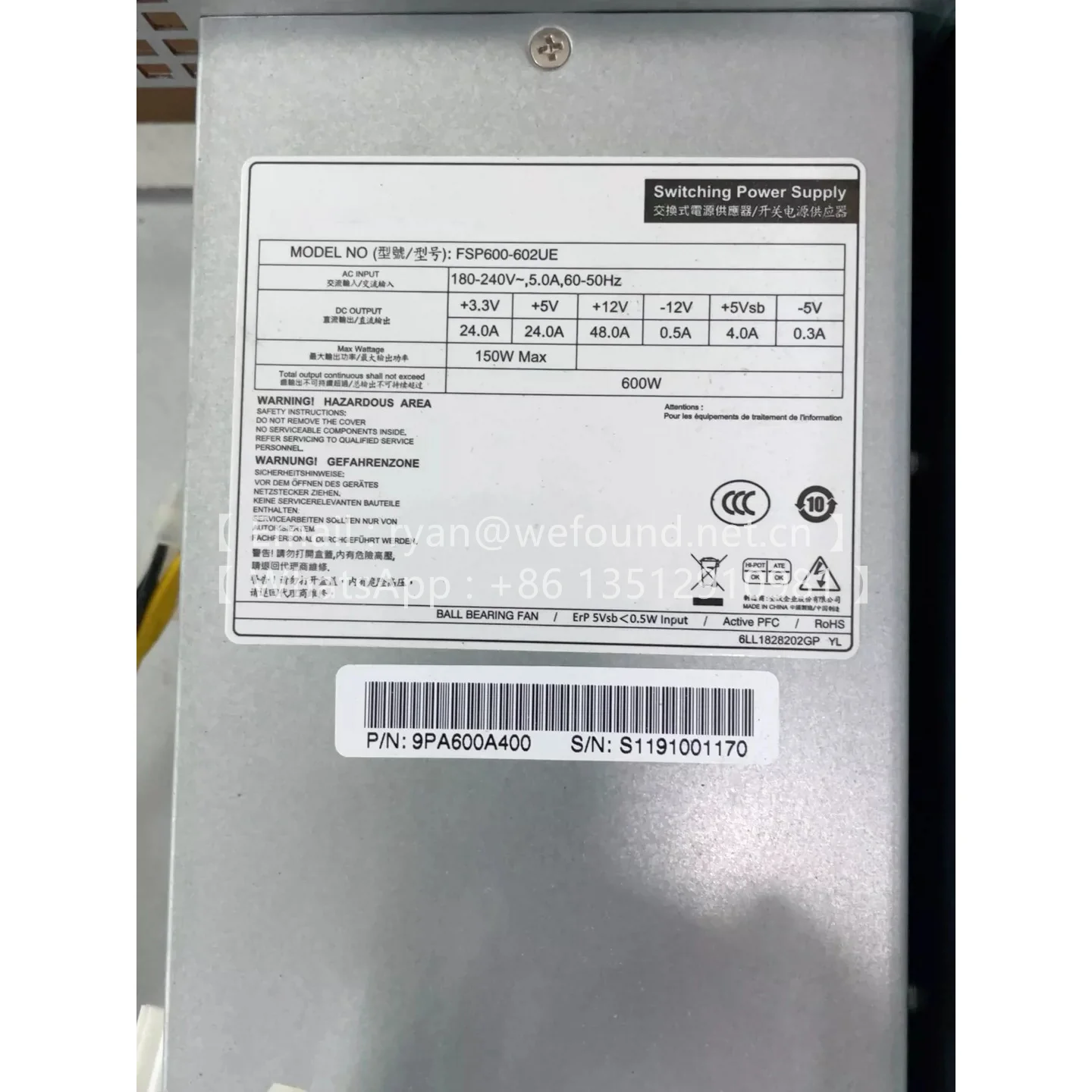 

FSP600-602UE 9PA600A400