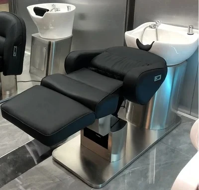 Barber Shop Shampoo Chair for Hair Salon Lying Half Ceramic Basin