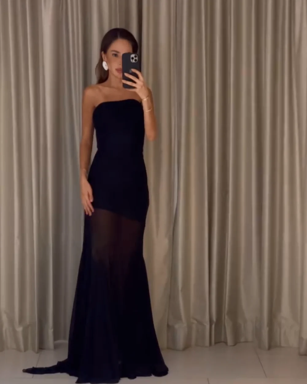 

Customized High Quality Sizes Available Chiffon Ruched Draped Mermaid Strapless Long Dresses Bespoke Occasion Dresses Matching