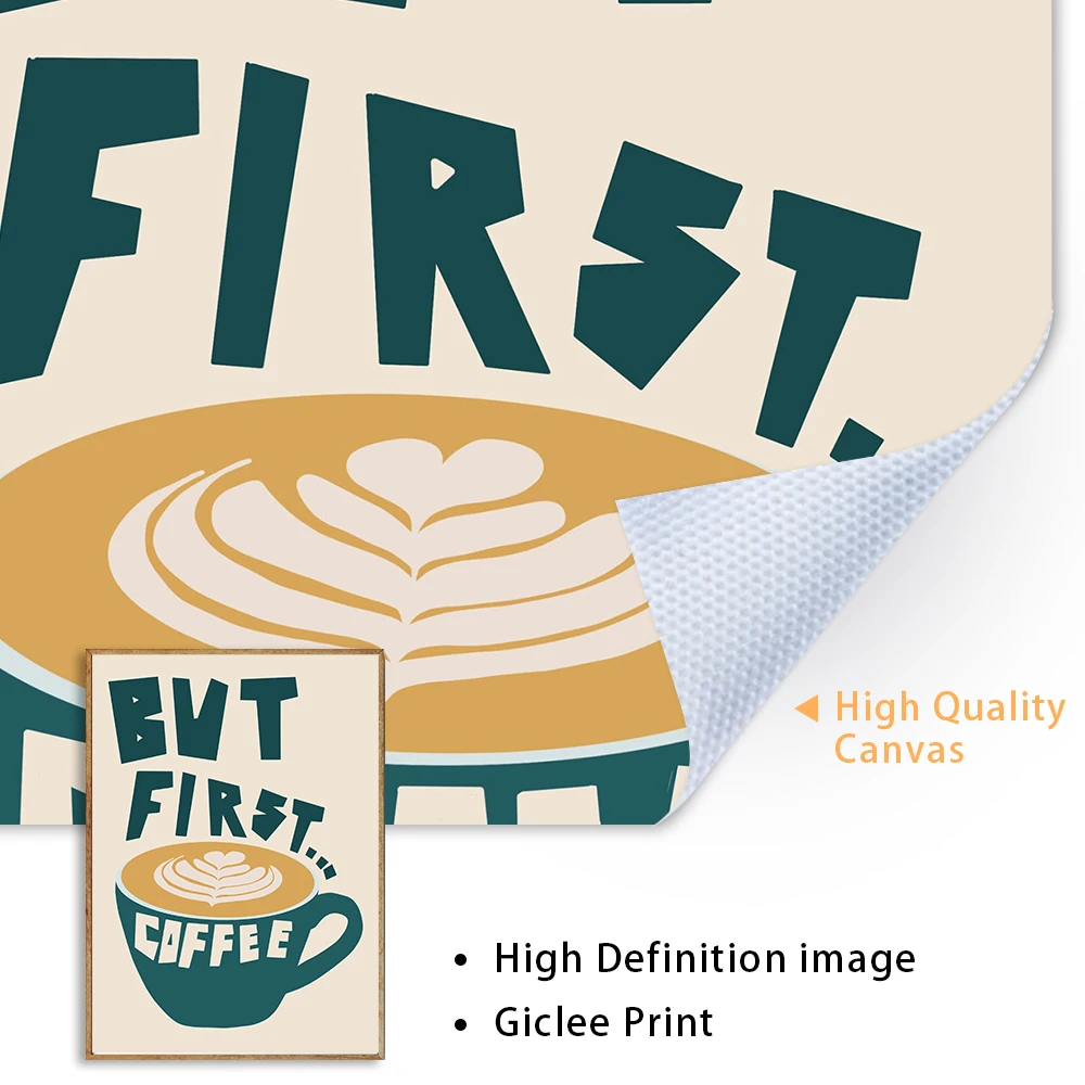 الشاي والبسكويت الفن يطبع كعكة القهوة اسبريسو كوكتيل الفواكه الرسم على لوحات القماش الجدارية المطبخ الرجعية الملصقات غرفة الطعام ديكور