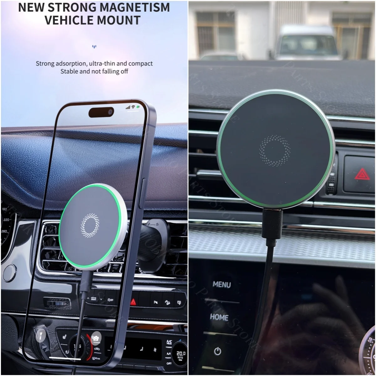 Magnetic Car Phone Holder For Mercedes Benz EQB 250 300 2022-2023 Wireless Charging Special Fixed Bracket Base MagSafe Mount - Image 4