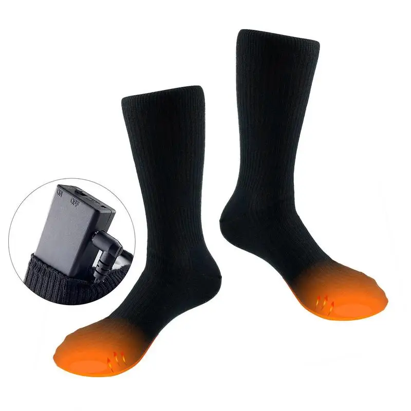 Heating Socks With Battery Box Rechargeable Anti-Cold Men Thermal Heated Foot Warmer Outdoor Camping Ski Sports Winter