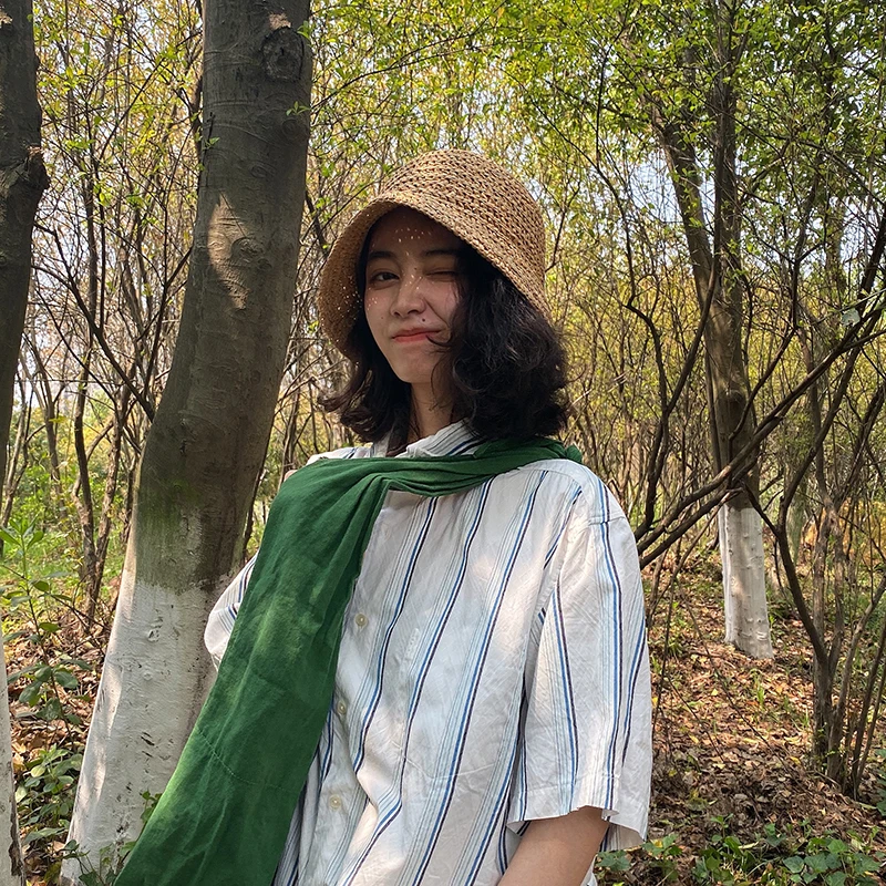 Chapeau de paille tissé à la main pour dames, chapeau de plage pliable japonais, petit seau frais, ombre à bord, chapeau de poisson Suffolk,
