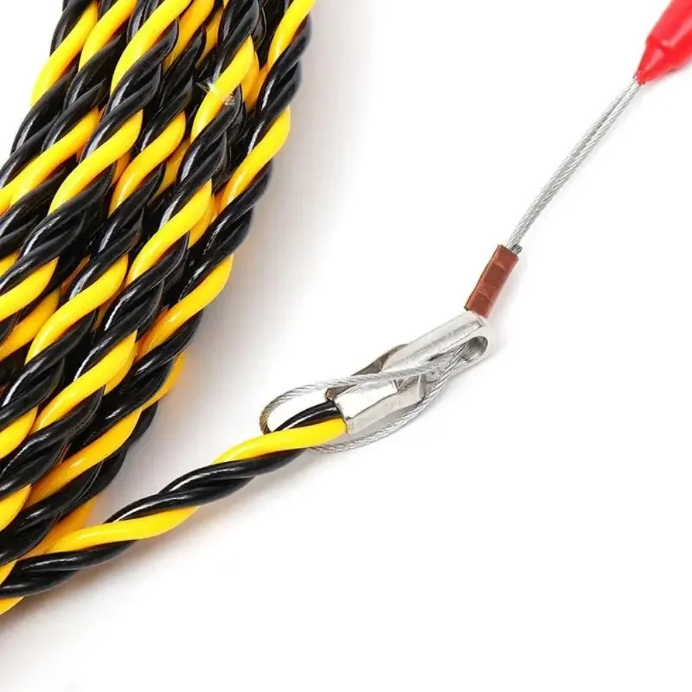 Steel Core Fish Tape Puller with Plastic Coating and Retraction Aid for Smooth Wire Installation 10 20 30 50 Meter Lengths