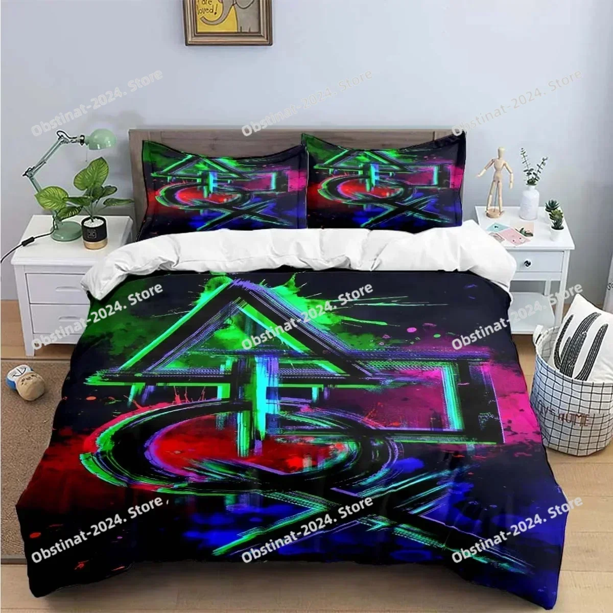 Top Gamer Controller Bedding Set Printed single Comforter Quilt Bed Cover Duvet Cover Pillow Case 3 Pieces Sets Kids Adult Size