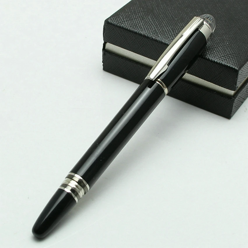 High Quality MB Monte Black Resin Ballpoint Pen Star Luxury Business Rollerball Pens Office Stationery NDL33966L