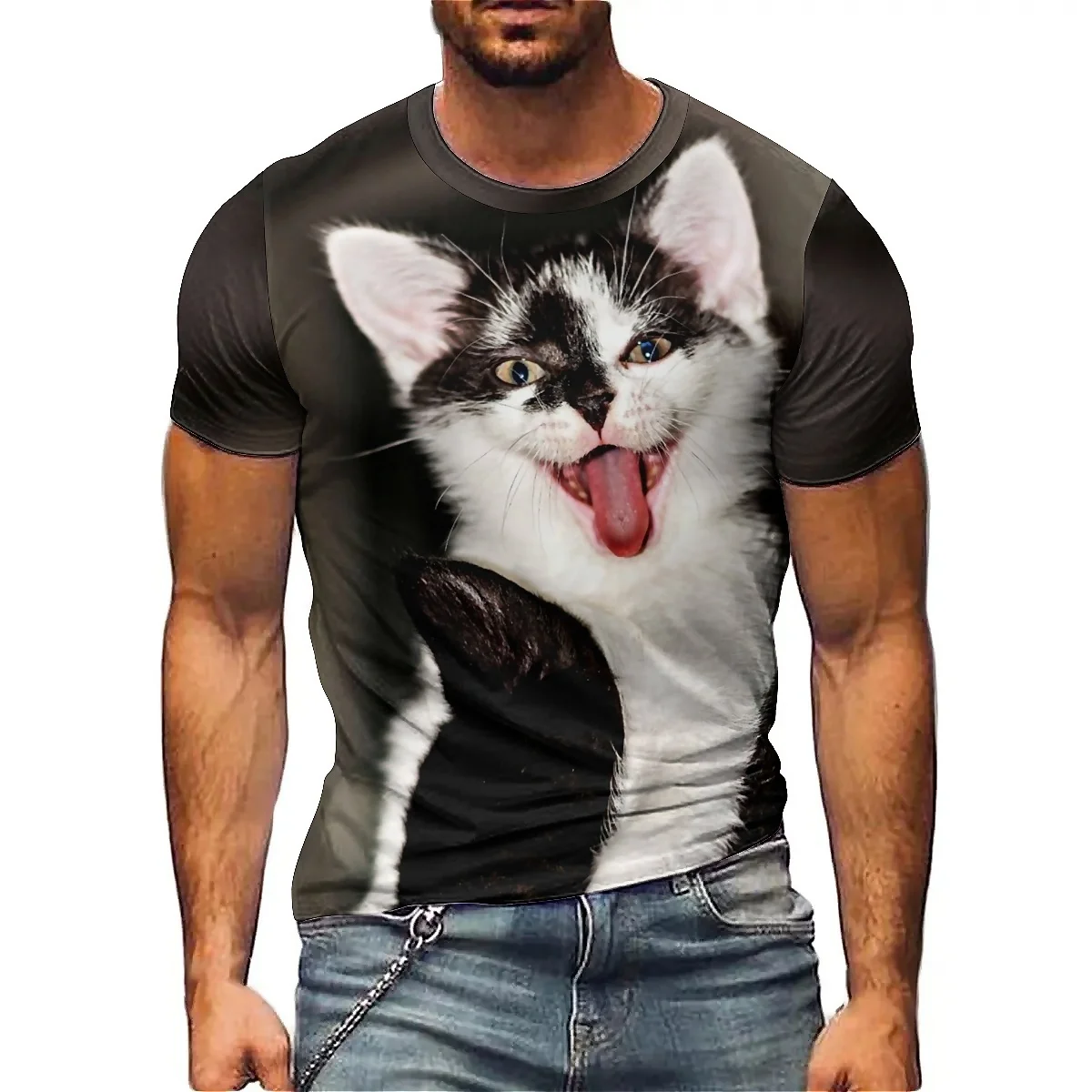 

Suitable fabric for men and women, printed short-sleeved 3D men's T-shirts are lightweight and breathable