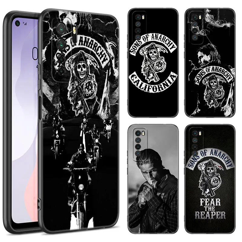 Sons of Anarchy TV Black Silicone Phone Case For Huawei Nova 8 9 10 SE 11 Ultra 12 Pro 7i 8i 11i 11E Y70 + Y60 Y61 Y71 Y90 Y91