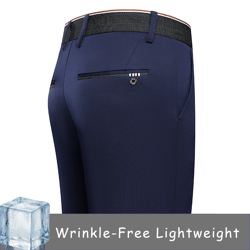 Lightweight Men's Lightweight Golf Pants Spring Autumn Business Casual Stretch Dress Pants Trendy Hombre Male Workwear Trousers