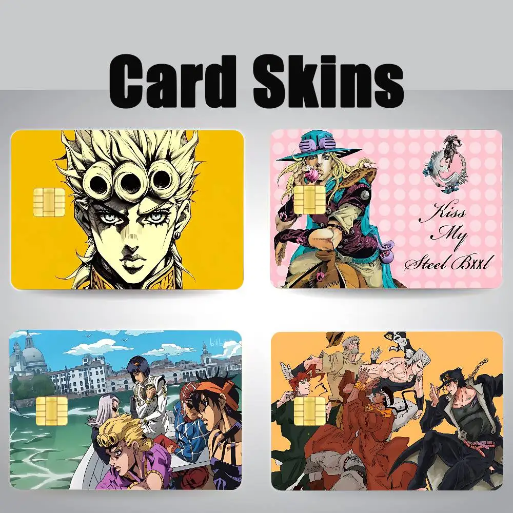 Cartoon J-JoJo's Bizarres Adventures Credit Card Skin Stickers Matte Anti Scratch Suitable For VISA Card Bus And Subway Conta