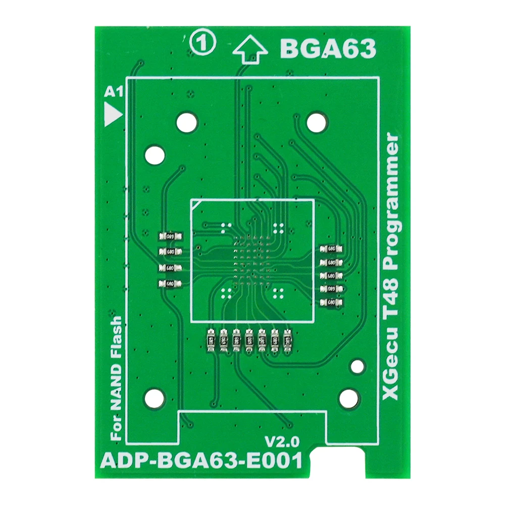 Newly Upgraded BGA63 10.5X13 mm Adapter for XGecu T48 Progammer Model: ADP-BGA63-E001 For NAND Flash BGA63 Package Of Chips