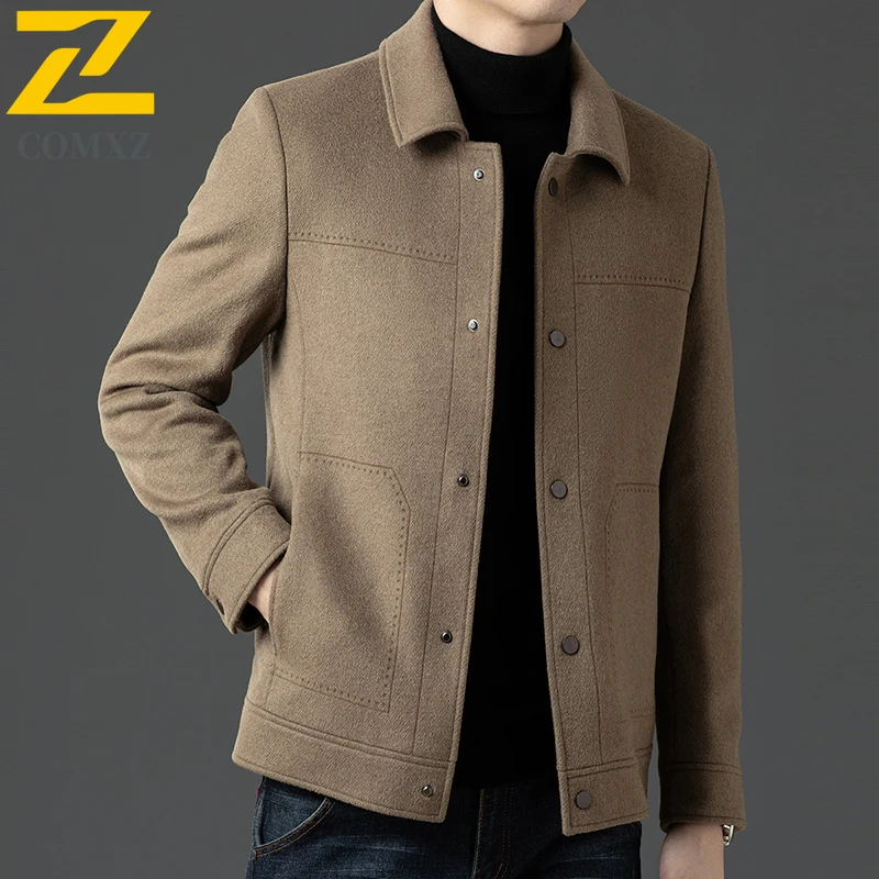 2025 Winter Wool Jacket Male New High Fashion Business Casual Thickening Coat Classic Business Style ​Windproof Warm TrenchCoat