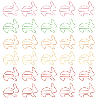 50 sztuk piękny królik w kształcie klipsów biurowych papierowe klipsy biurowe kreatywna notatka papierowa szpilka klips biurowy do zakładek biuro