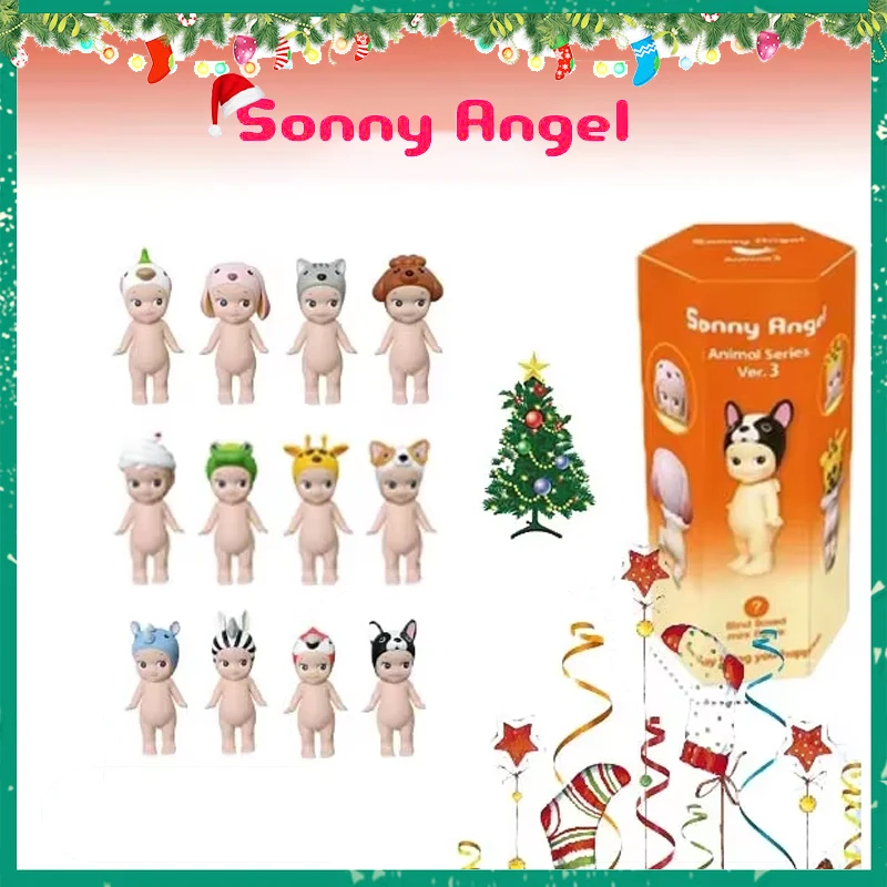 Sonny Angel Hippers Mystery Box Blind Box Standing Down Angel Series Anime Figures Toys Cute Cartoon Surprise Christmas Gifts