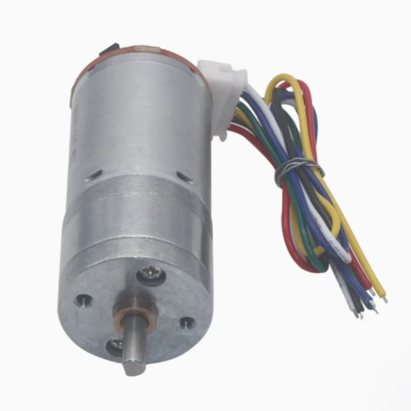 JGA25-370 6V 12V 24V  DC deceleration motor with encoder speed measuring code disc strong moment