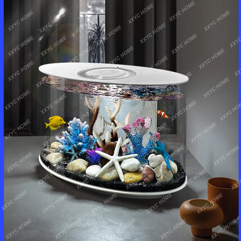 

Ecological Fish Tank Desktop Aquarium Change Water Household Living Room Small Landscaping Oxygen Filter