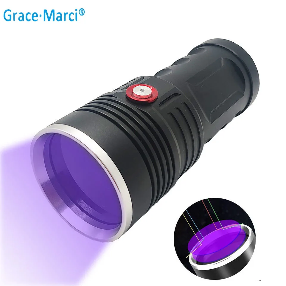 GM 60W UV Flashlight 365nm Ultraviolet Detector For Curing UV Glue Pet Urine Stains bed bug Scorpions Environmental Monitoring